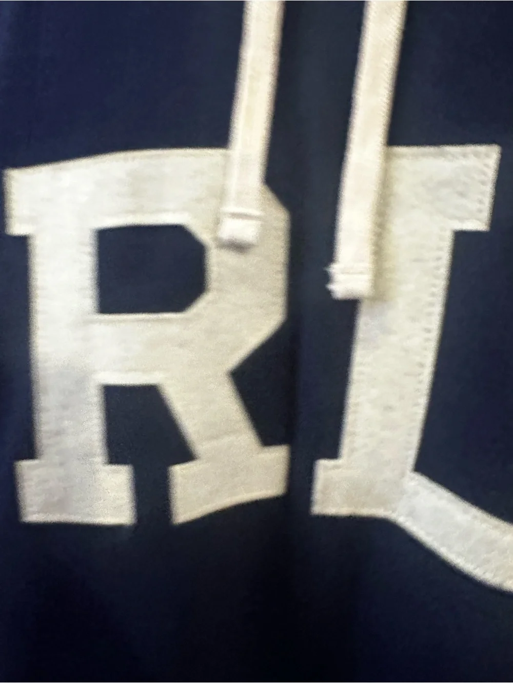 Polo Ralph Lauren Navy RL Monogram Letterman Hoodie